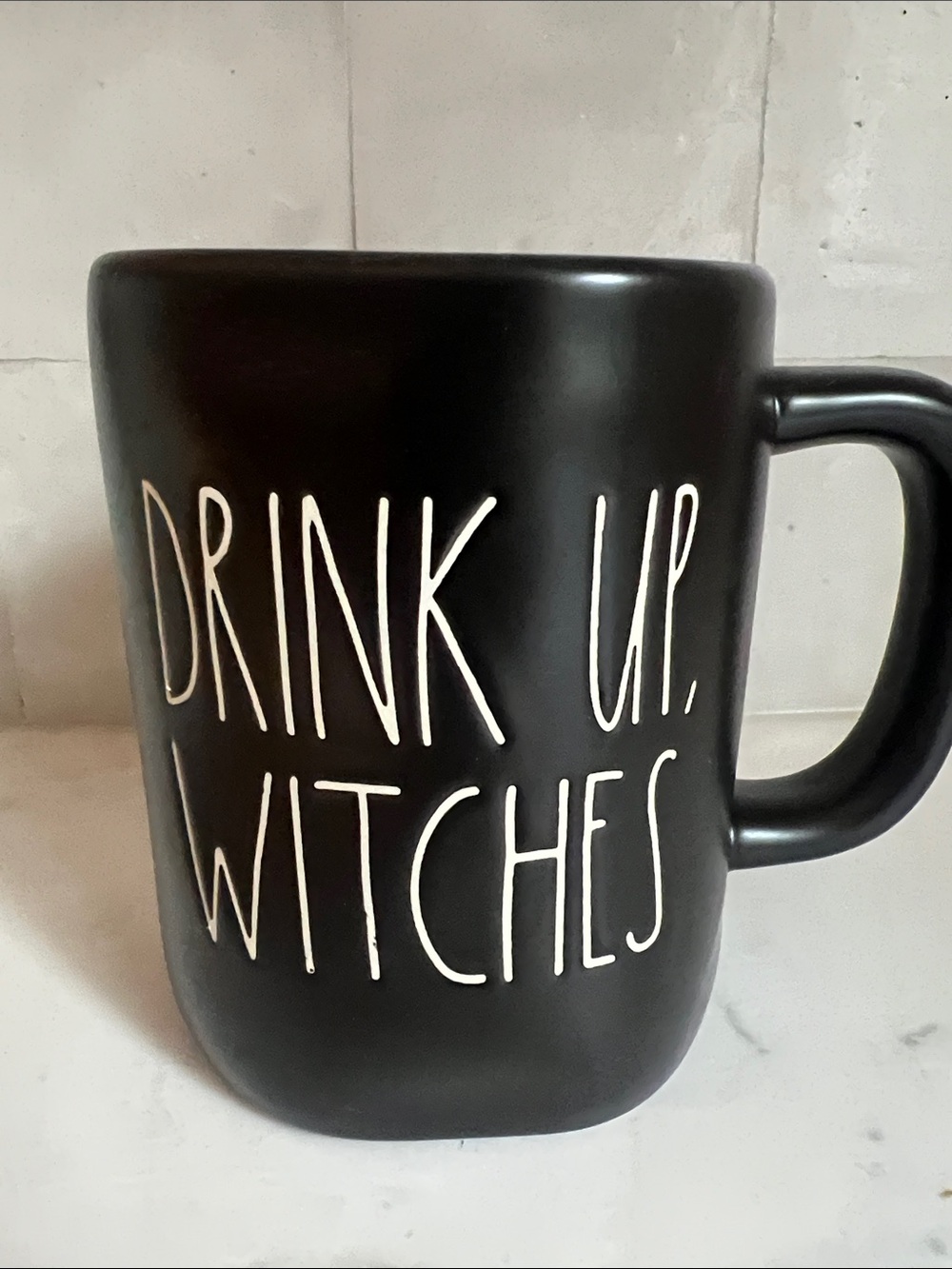 Rae Dunn Drink Up Witches Purple Black Halloween Mug